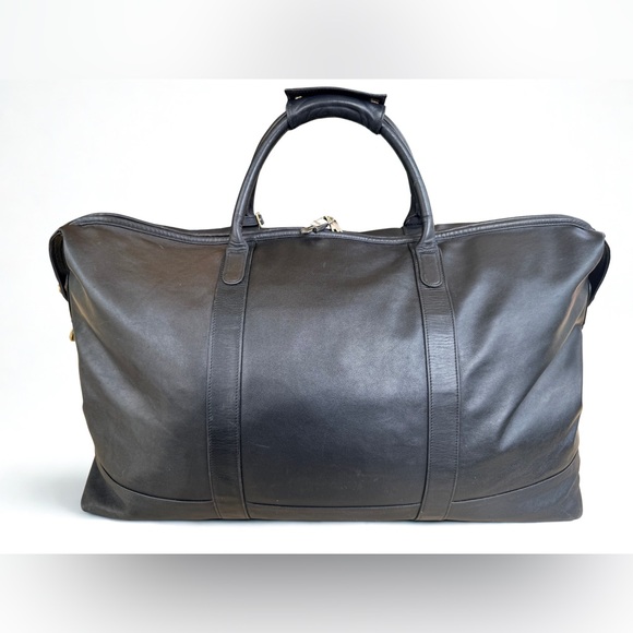 🔥Vintage COACH Black Leather Transatlantic Travel Duffel Bag #0503 - Made in USA - Picture 4 of 16